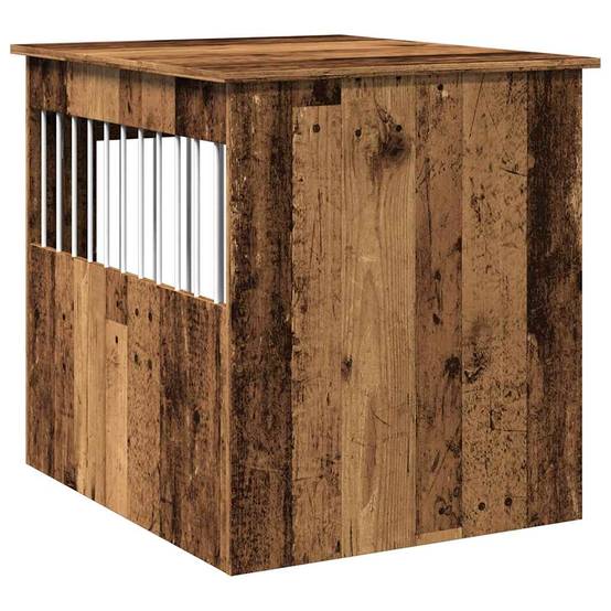 Meuble de cage chiens - Cage meuble pour chien vieux bois 64,5x80x71cm bois d'ingénierie - Image 7