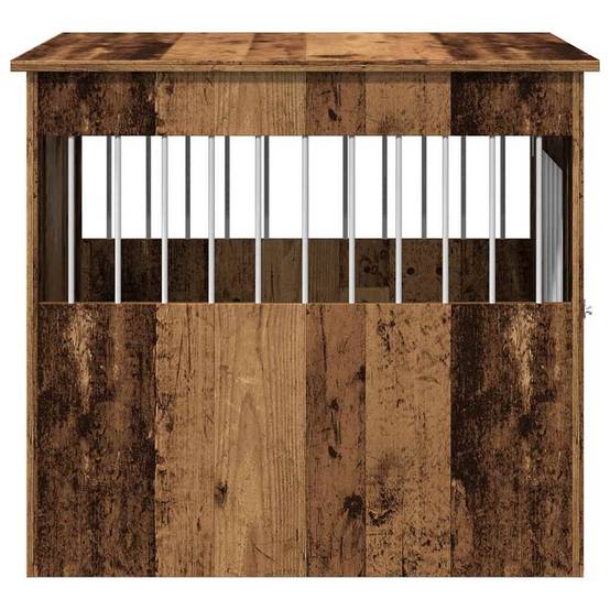 Meuble de cage chiens - Cage meuble pour chien vieux bois 64,5x80x71cm bois d'ingénierie - Image 6