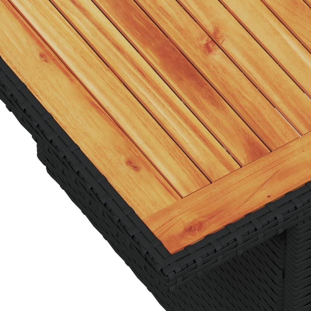 PANGIVO - Table de jardin résine tressée bois acacia noire 100 x 55 x 73 cm - PANGIVO - Image 10