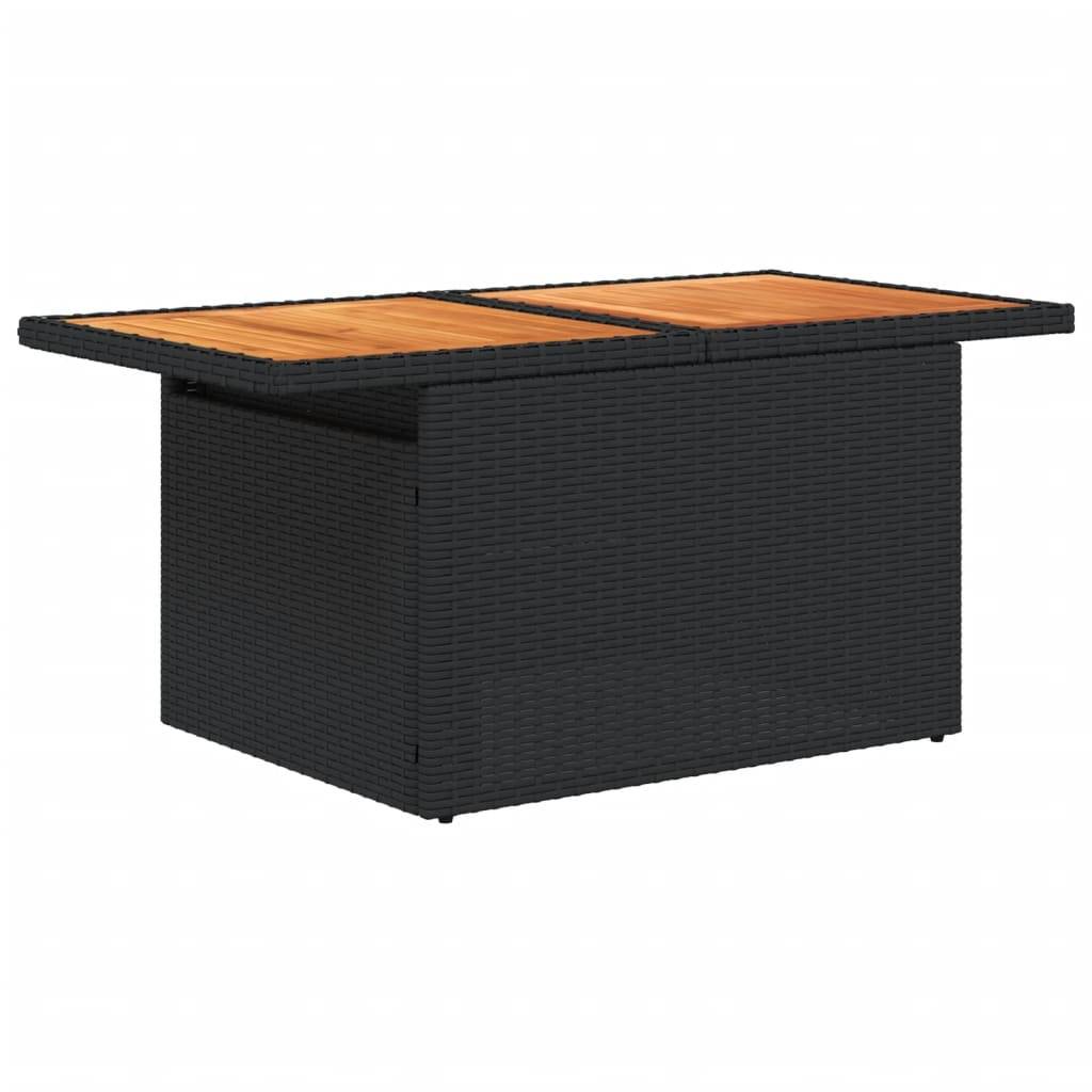 PANGIVO - Table de jardin résine tressée bois acacia noire 100 x 55 x 73 cm - PANGIVO - Image 4