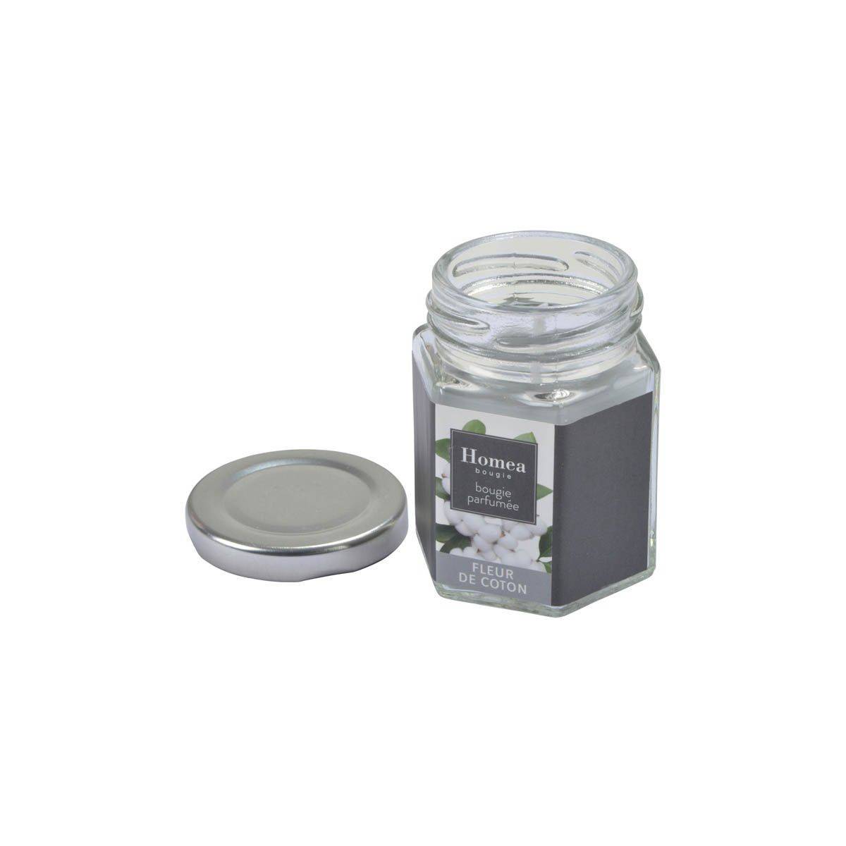 Paris Prix - Bougie Verrine Parfumée "Essentiel II" 7cm Fleur de Coton - Image 2