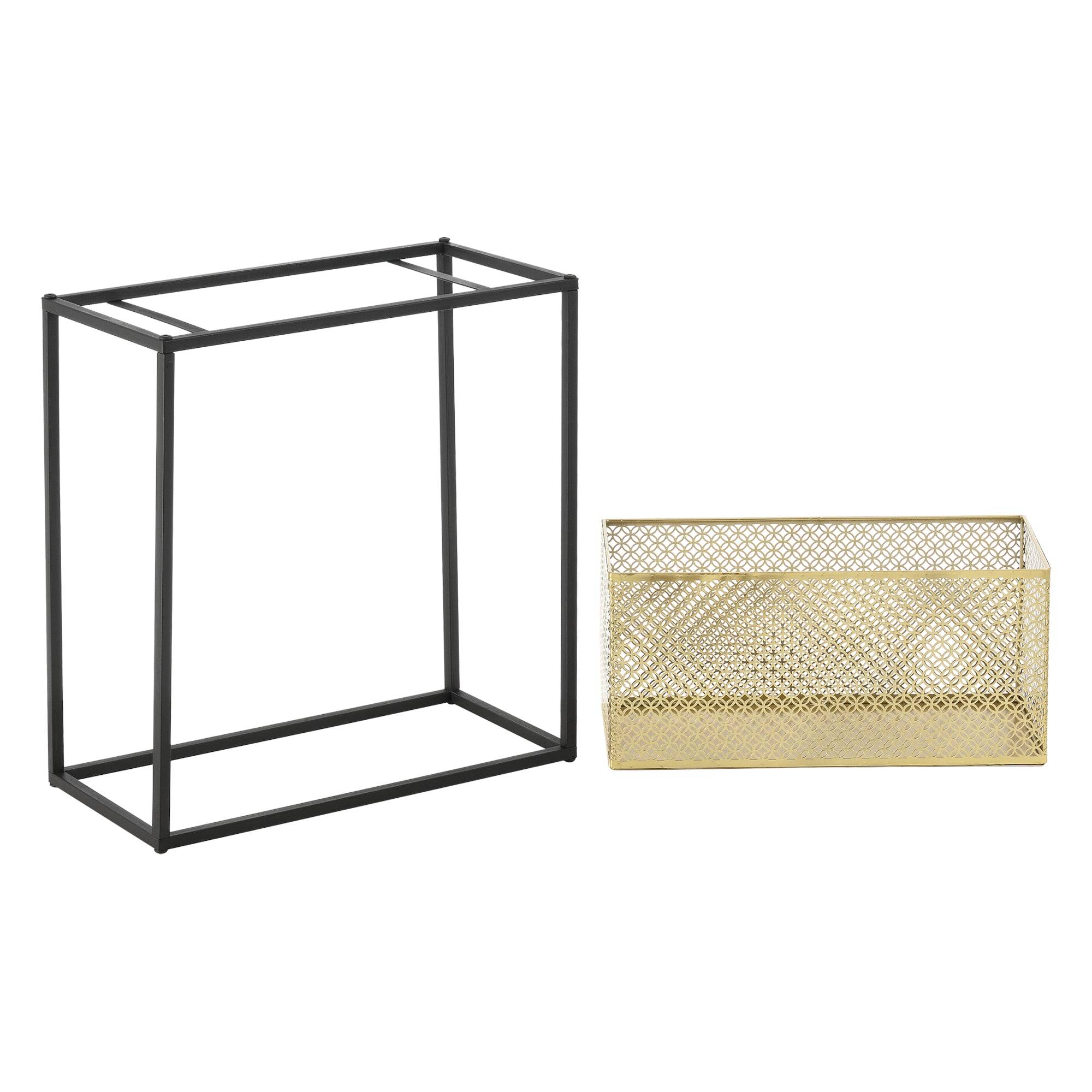 Helloshop26 - Lot de 2 supports de plante noir laiton - Imagen 4