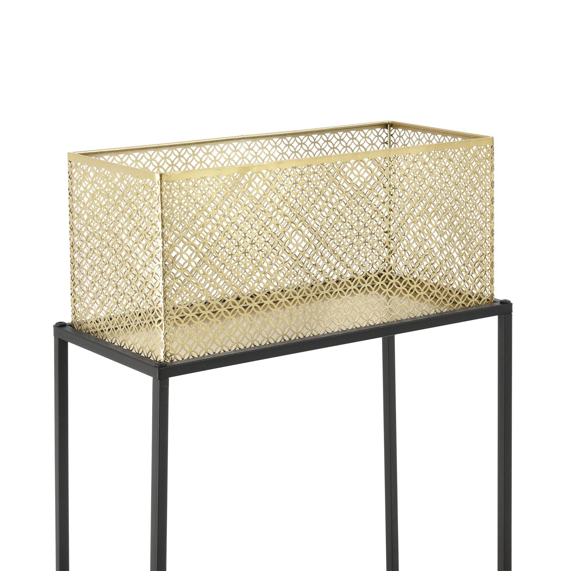 Helloshop26 - Lot de 2 supports de plante noir laiton - Imagen 5