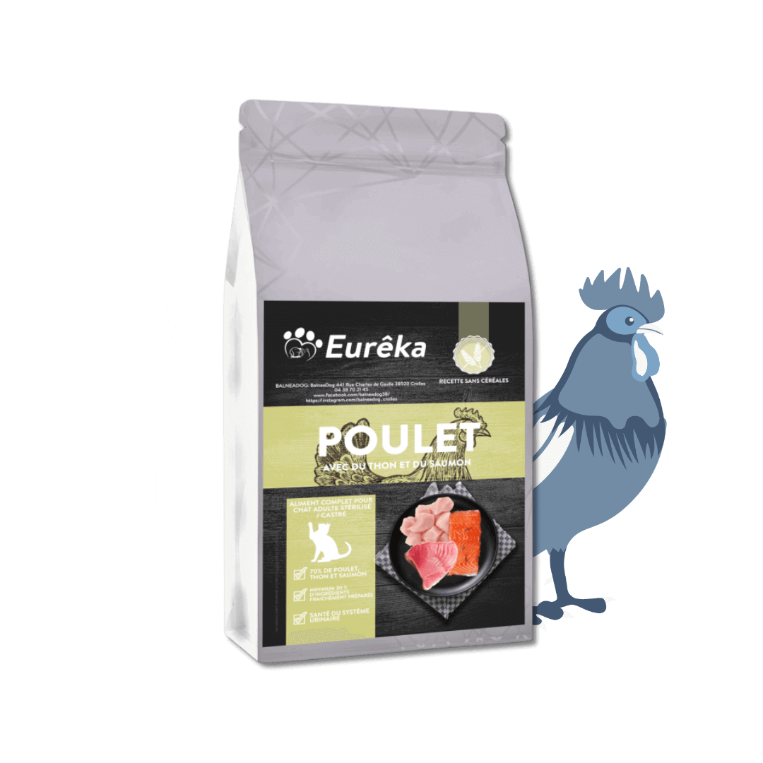Croquettes chat adulte holistic sans céréales - Poulet avec du thon et du saumon - 1.5 Kg - Image 1