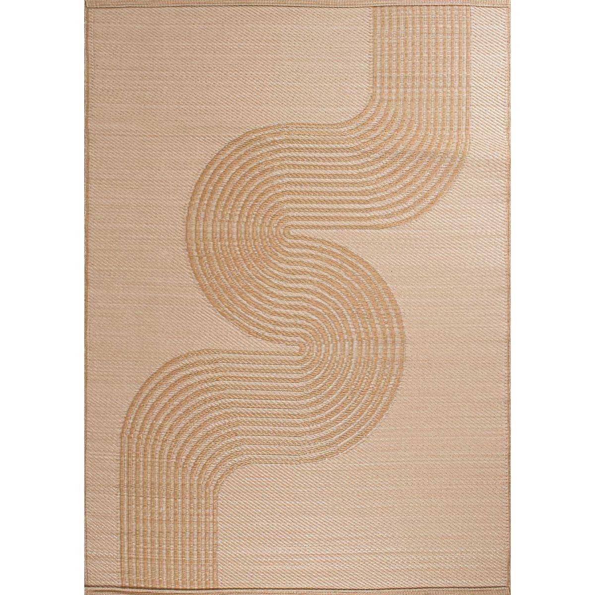 Jardindeco - Tapis extérieur en polypropylène Spargi 1743 beige 150 x 220 cm - Imagen 1