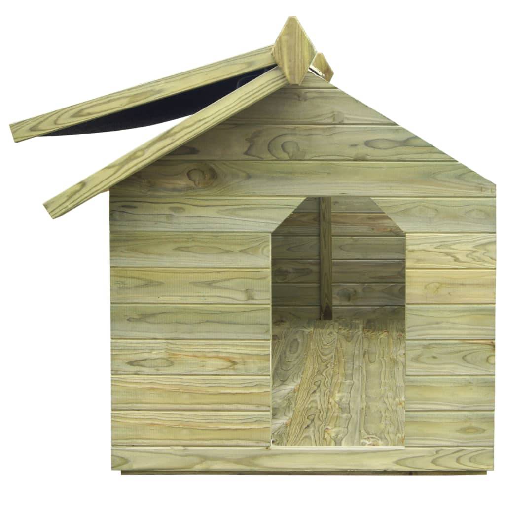 Helloshop26 - Niche de jardin avec toit ouvrant 105 cm en bois de pin imprégné - Imagen 4