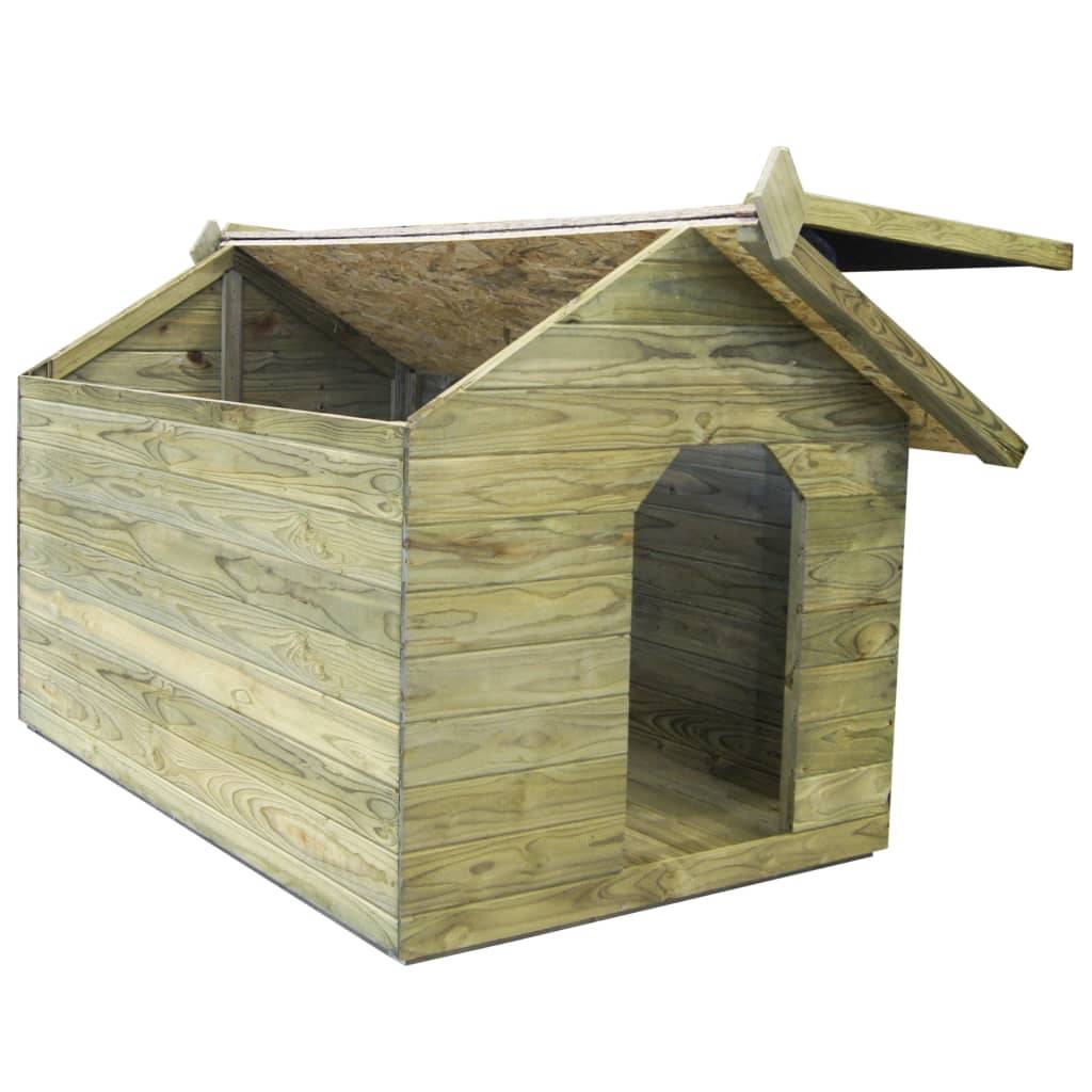 Helloshop26 - Niche de jardin avec toit ouvrant 105 cm en bois de pin imprégné - Imagen 5