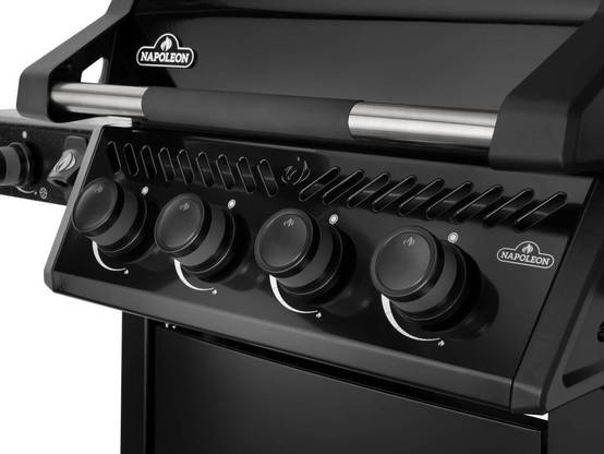 Napoleon - Barbecue gaz Freestyle 425 noir 4 brûleurs + 1 réchaud latéral + Rôtissoire + Plateau charbon + Boitier de fumage - Napoléon - Image 7