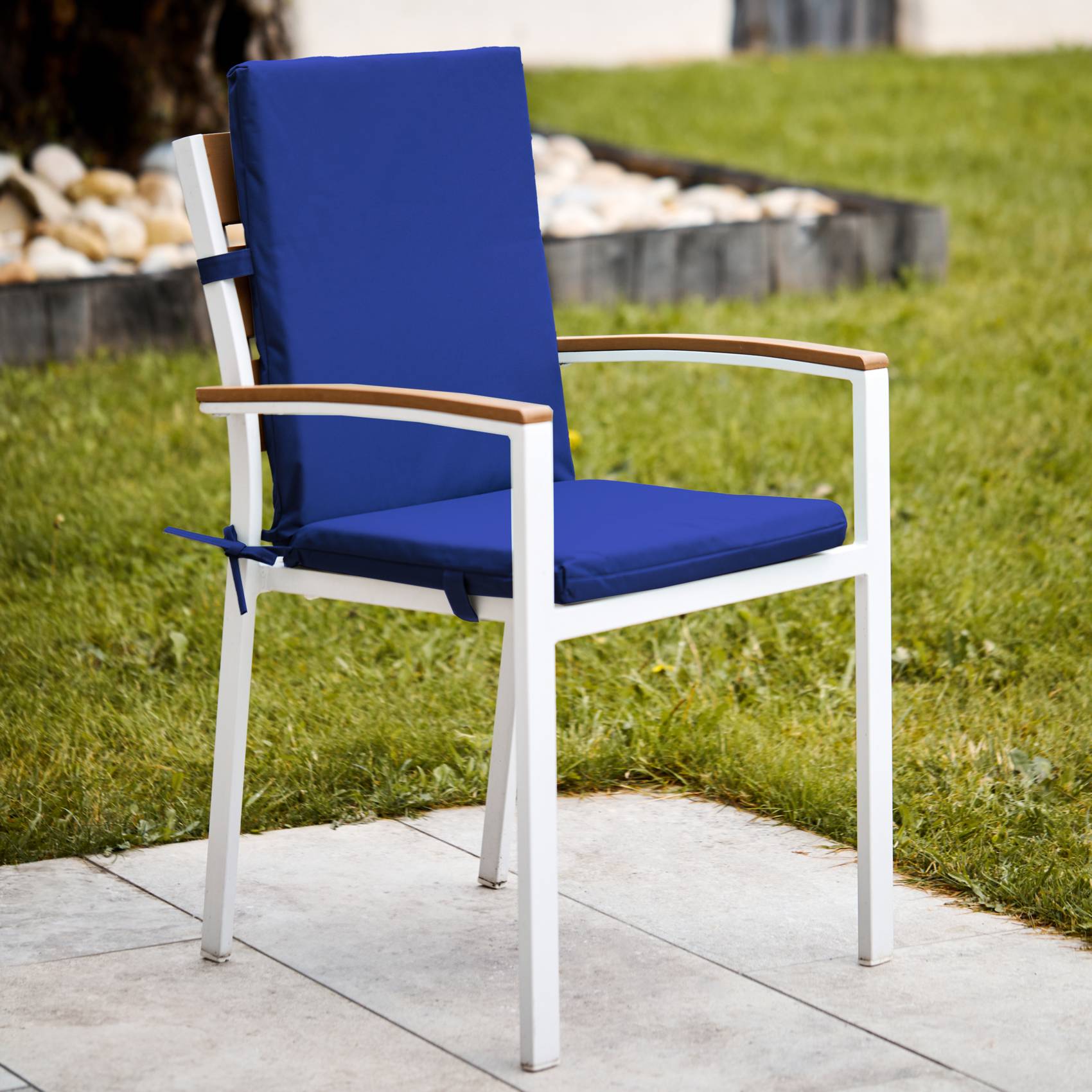 Home Maison - Coussin de chaise extérieur assise et dossier MINORQUE - HOME MAISON - Polyester - Bleu - Imagen 3