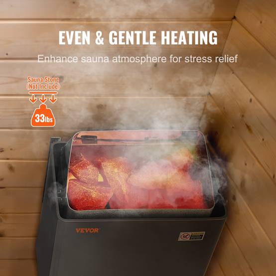 VEVOR Poêle Sauna Électrique 8 kW Contrôleur Intégré Spa Domestique pour 8-12 m³ - Image 5