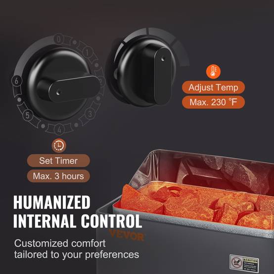 VEVOR Poêle Sauna Électrique 8 kW Contrôleur Intégré Spa Domestique pour 8-12 m³ - Image 4