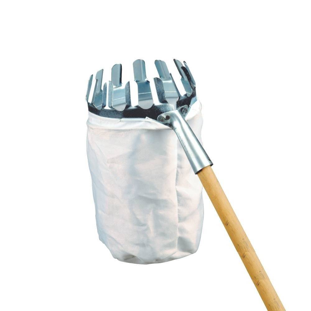 Sans Marque - Cueille fruits Ø 13,5 cm avec panier métal et toile - Image 1