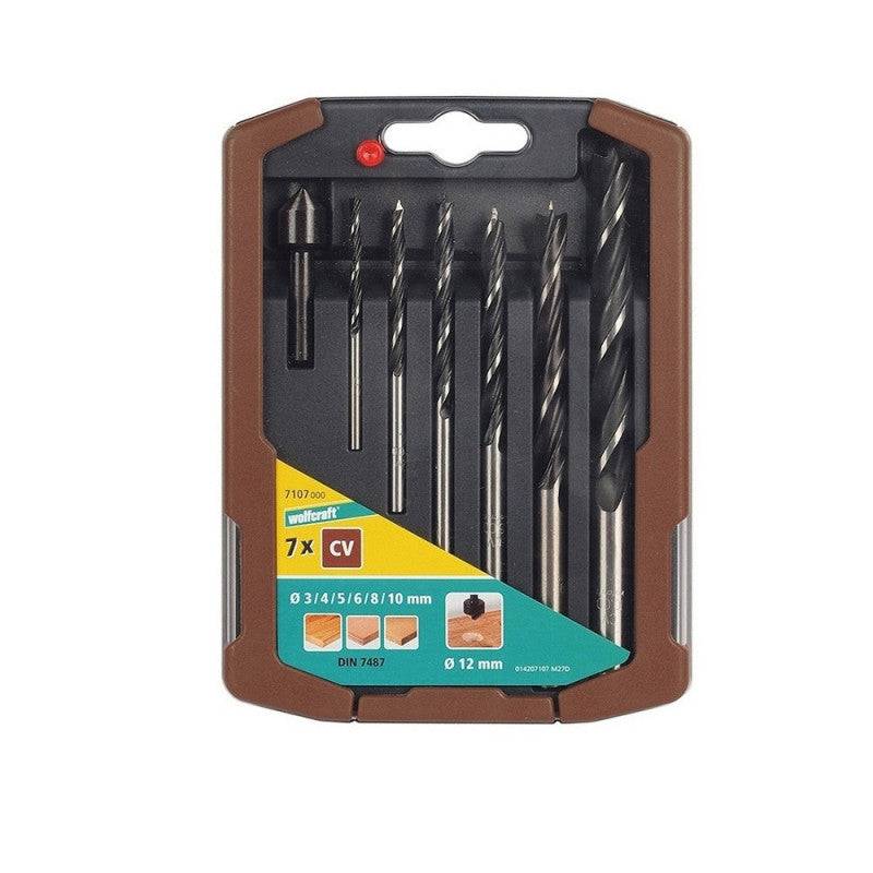 Wolfcraft - Coffret de 6 forets à bois hélicoidaux CV + 1 fraisoir WOLFCRAFT 7107000 Wolfcraft - Imagen 1