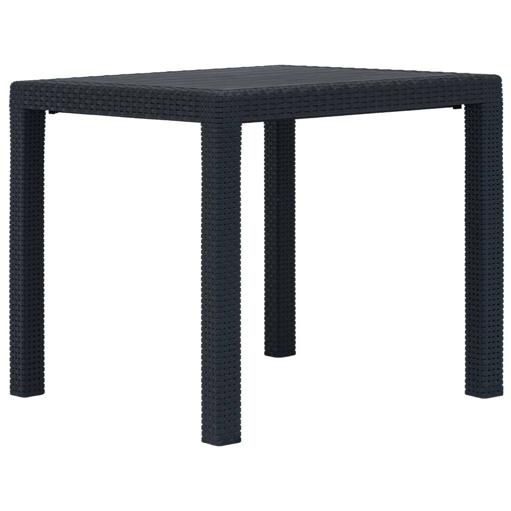 Table de jardin Plastique Anthracite 79 x 79 x 72 cm - PANGIVO