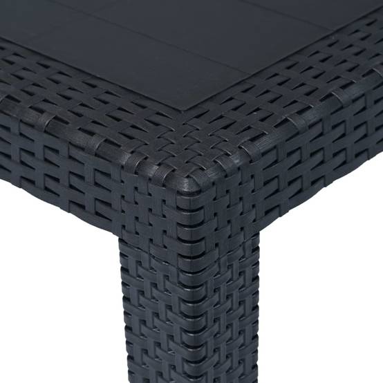 Table de jardin Plastique Anthracite 79 x 79 x 72 cm - PANGIVO - Image 3