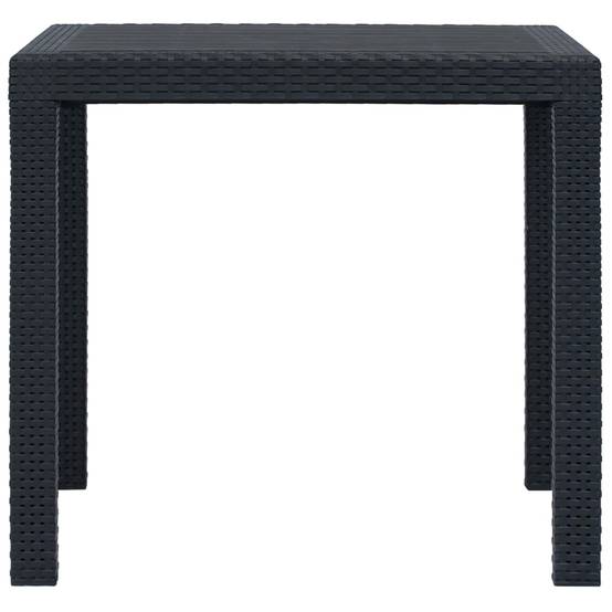 Table de jardin Plastique Anthracite 79 x 79 x 72 cm - PANGIVO - Image 2