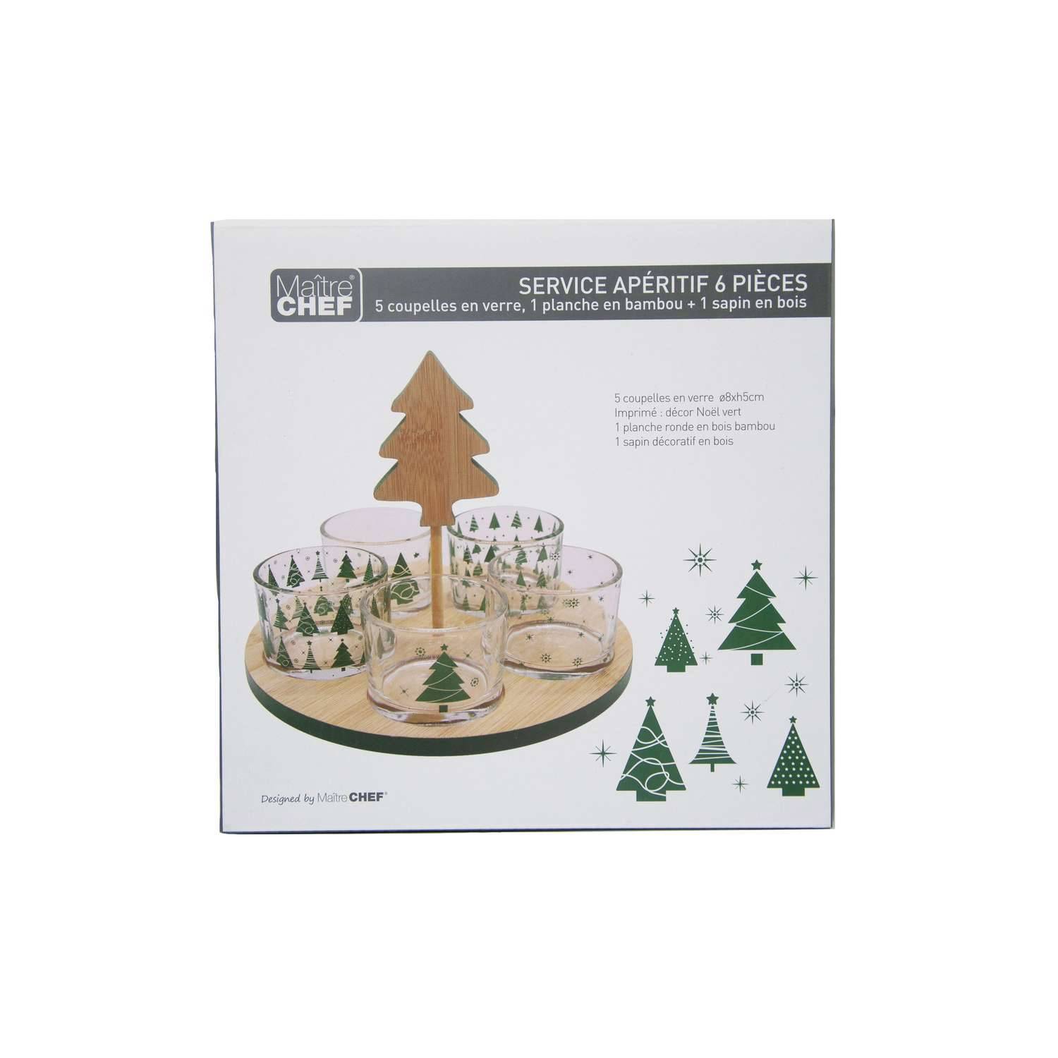 Sans Marque - Set apéritif de Noël 6 pièces - Vert - Toilinux - Imagen 2