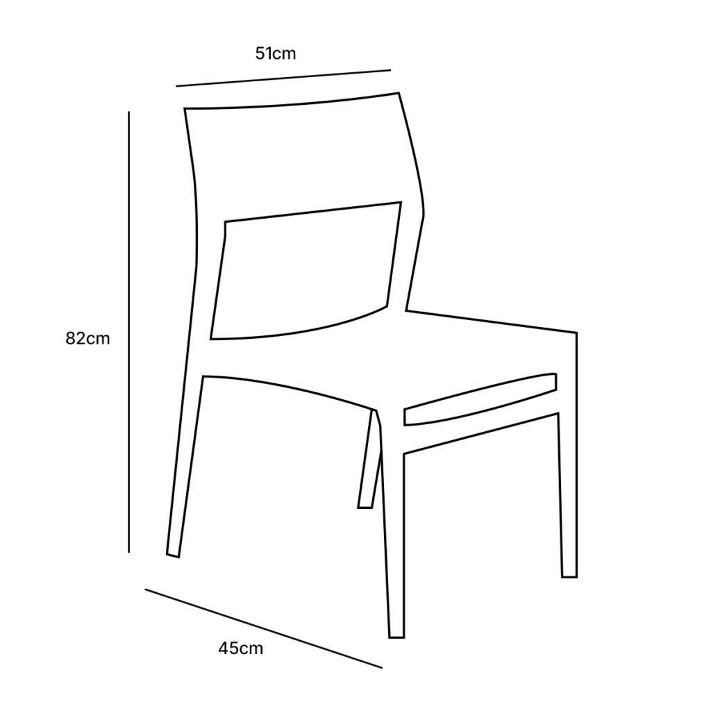 Wilsa Garden - Chaise de jardin en bois teck empilable NAPLES - Image 6