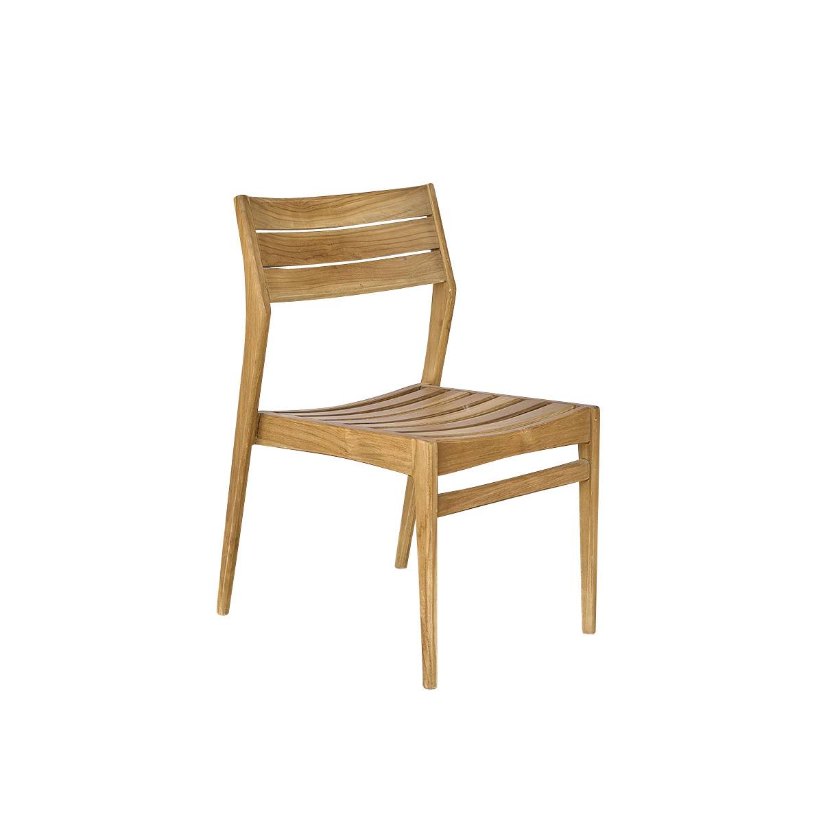 Wilsa Garden - Chaise de jardin en bois teck empilable NAPLES - Image 2