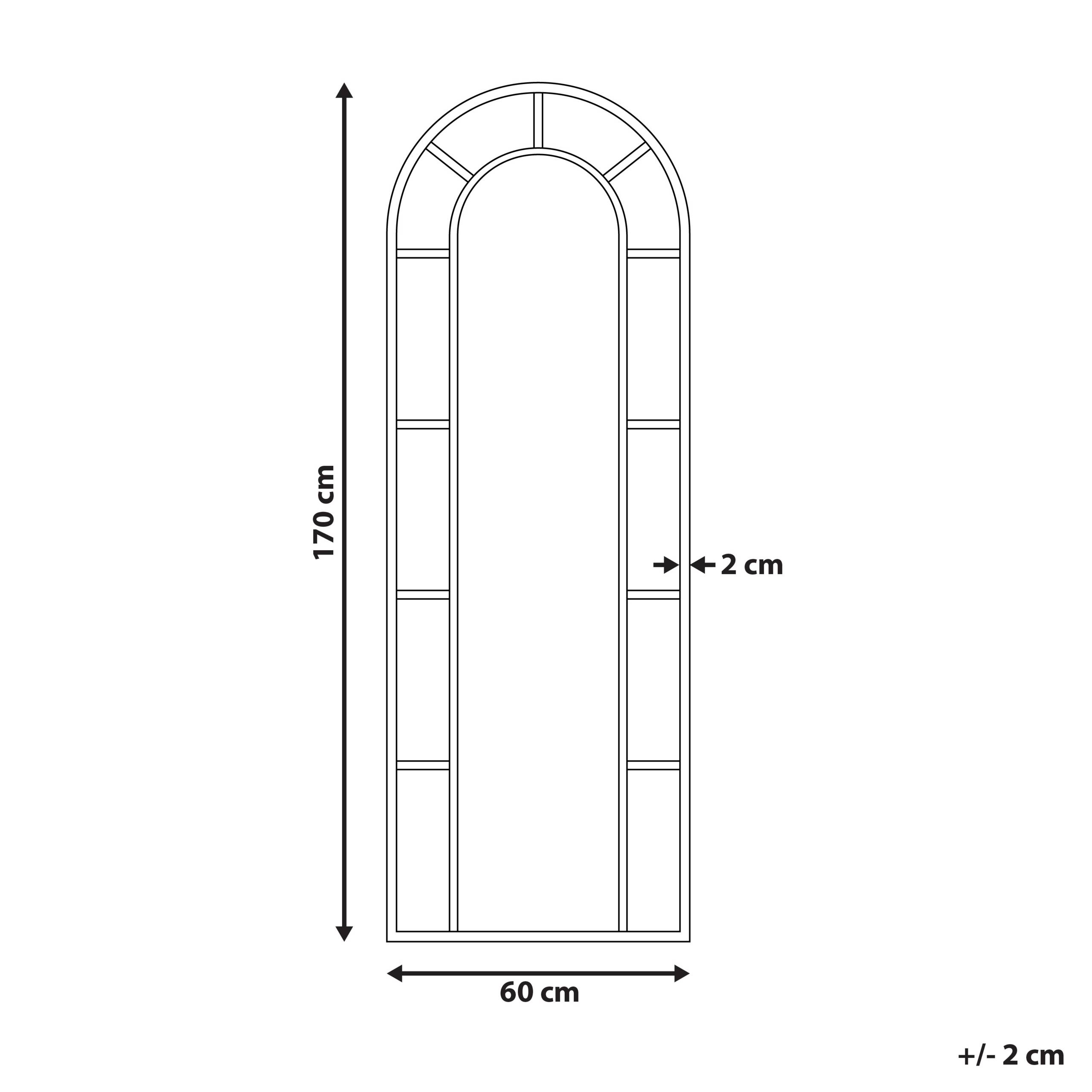 Beliani - Miroir Métal Noir CROSSES - 60x3x170- Beliani - Image 3