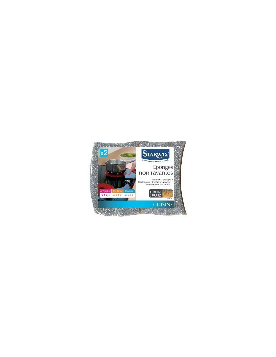 Starwax - éponge Non Rayante Argent X2 Nettoyage Doux Et Efficace Pour Surfaces Délicates - Starwax - Image 1