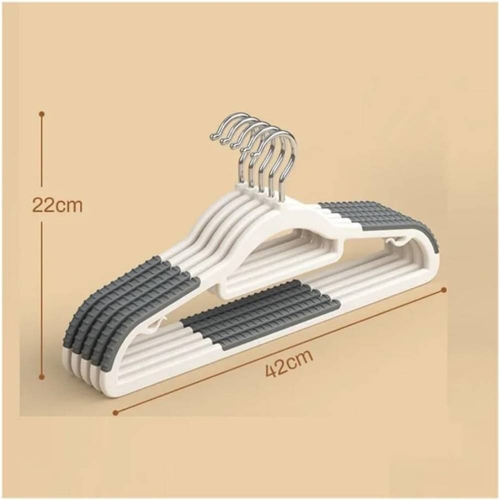 Étendoir à linge-Lot de 10 cintres multifonctions noirs – Acier inoxydable – Barre à pantalon intégrée – Antidérapant – Living123 - Image 5