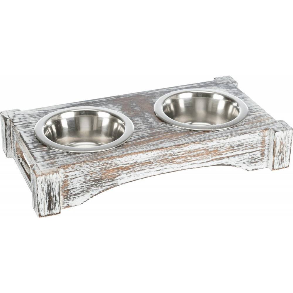 Trixie - écuelles double de 200 ml, taille 30 cm x 5 × 16 cm,  ø 10 cm - Imagen 1