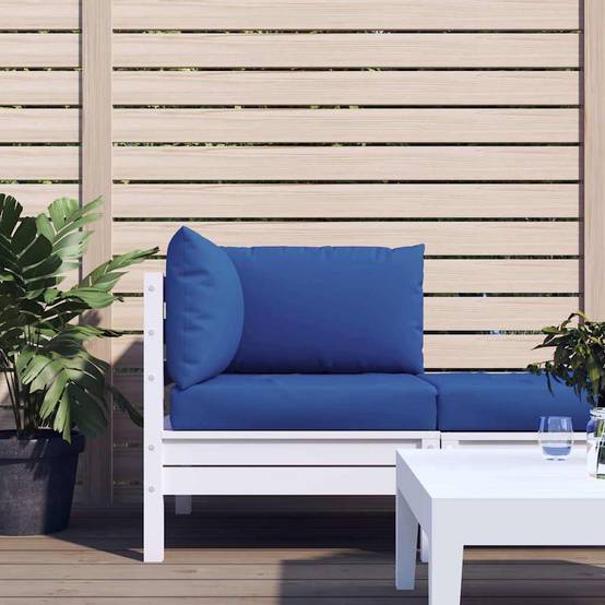 Coussins Palette Lot de 3 Tissu Oxford Confortable pour Salon de Jardin d'Extérieur Bleu – ComfortXL Outdoor Living - Image 1