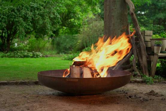 Brasero bol à feu 80 cm acier corten MOODZ - Image 4