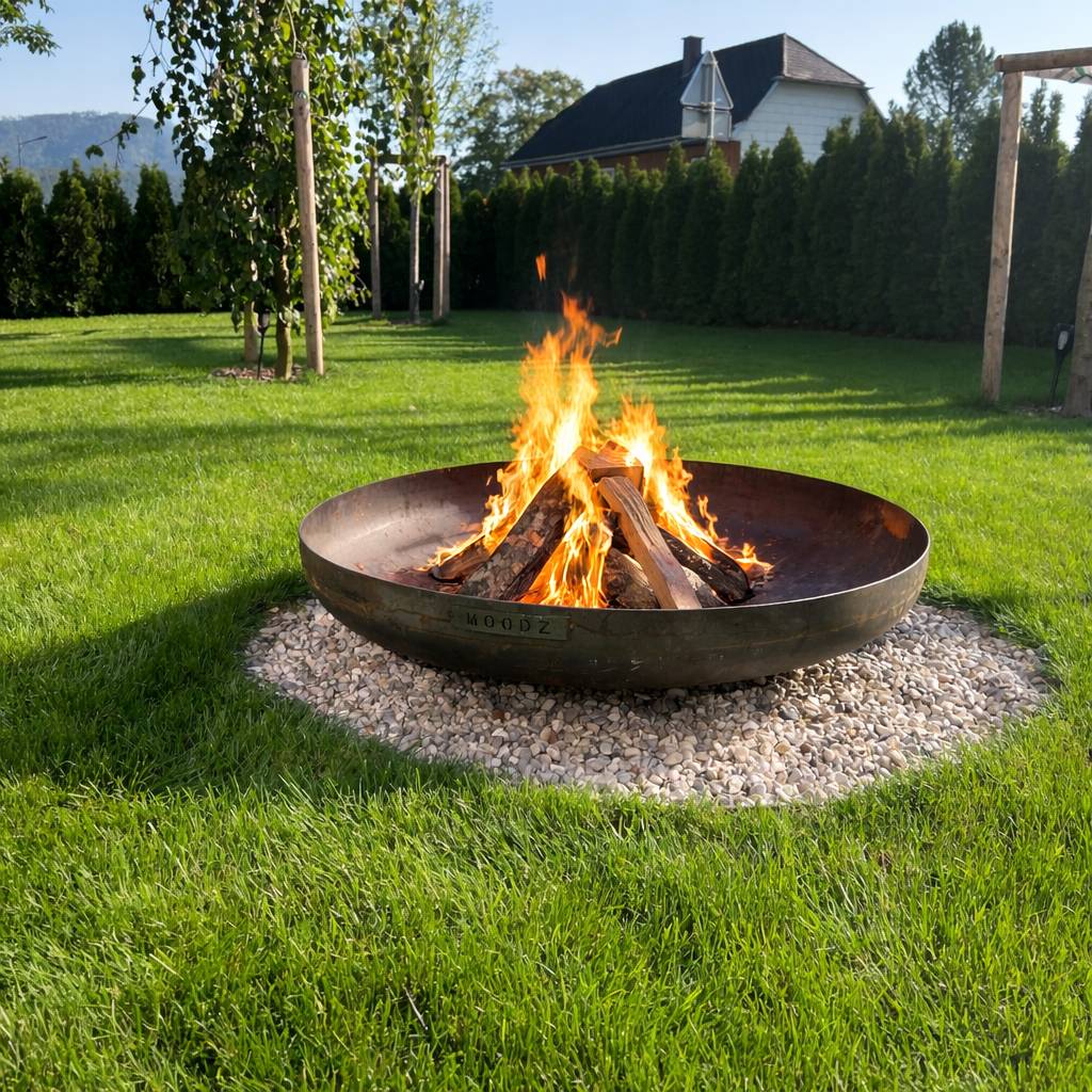 Brasero bol à feu 80 cm acier corten MOODZ - Image 3