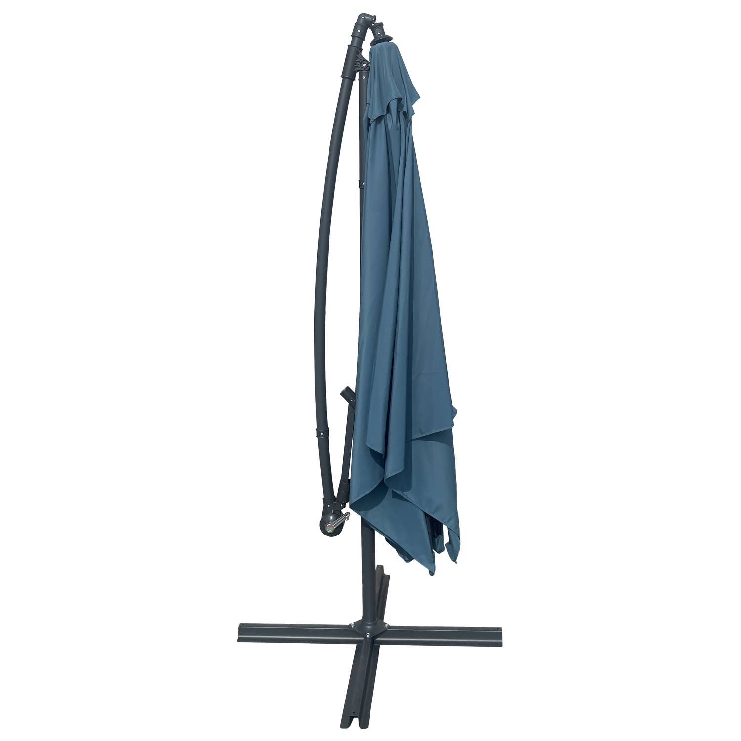 Happy Garden - Parasol déporté MOLOKAI carré 2,7x2,7m bleu gris + housse - HAPPY GARDEN - Imagen 2