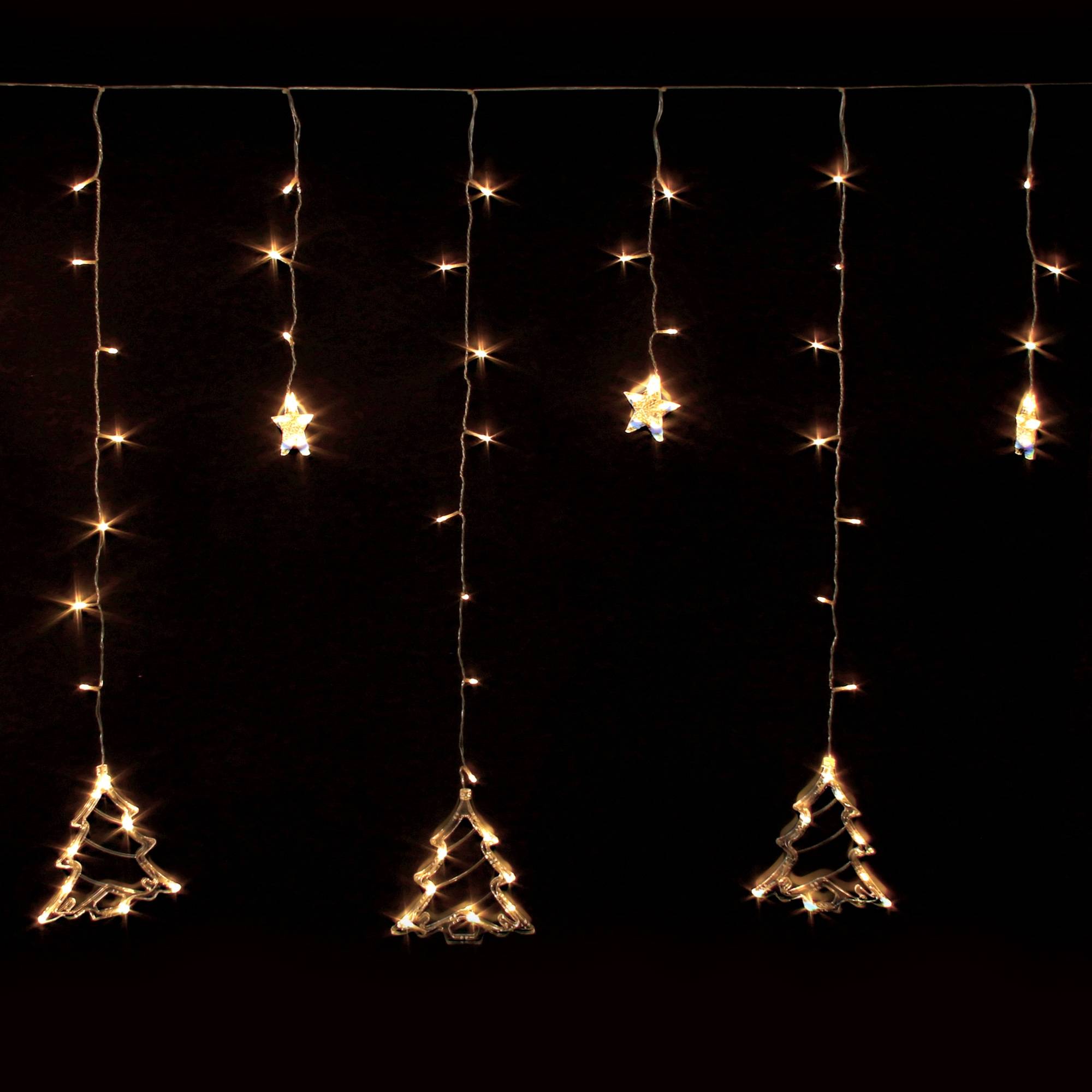 Ecd-Germany - Rideau lumineux avec étoile 138 LEDs blanc chaud décoration de Noël 8 fonctions - Imagen 5