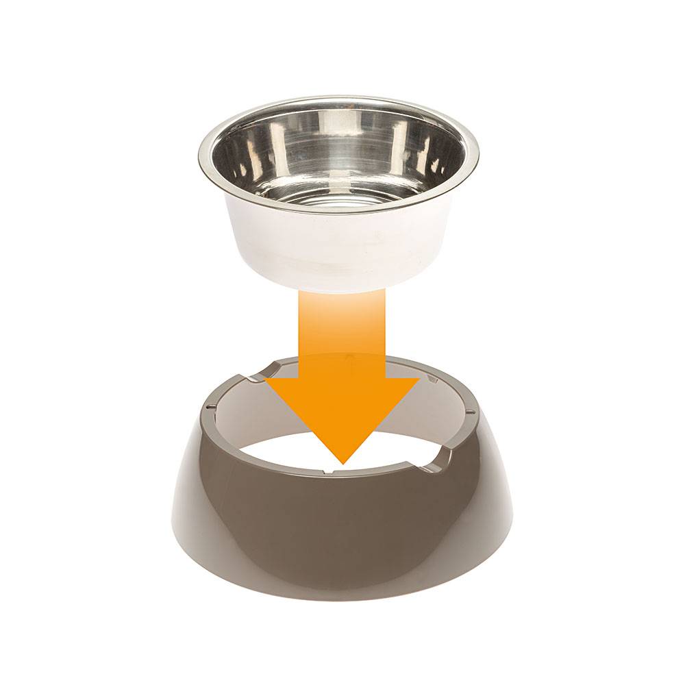 Ferplast - Ferplast Gamelle pour chien Gamelle pour chat Jolie - Gamelles pour eau et nourriture en acier inoxydable avec support en plastique, antidérapant, - Imagen 4