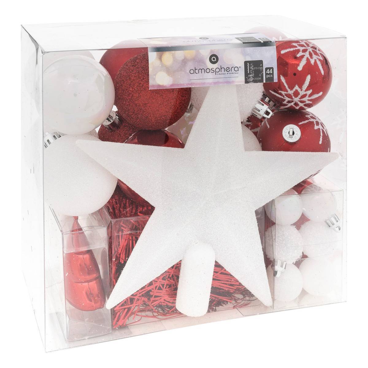 Fééric Lights & Christmas - Kit de sapin "Colorama de Noël" 44 pièces blanc/rouge - Feeric Lights & Christmas - Imagen 1