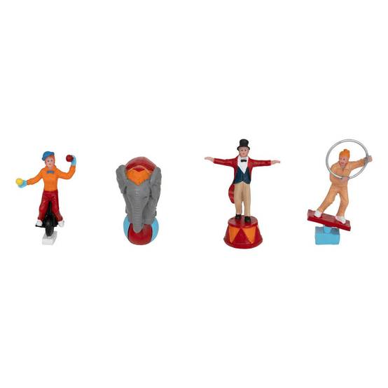 Fééric Lights & Christmas - Lot de 4 santons pour village cirque H.6,6cm - Atmosphera Créateur d'intérieur - Image 1