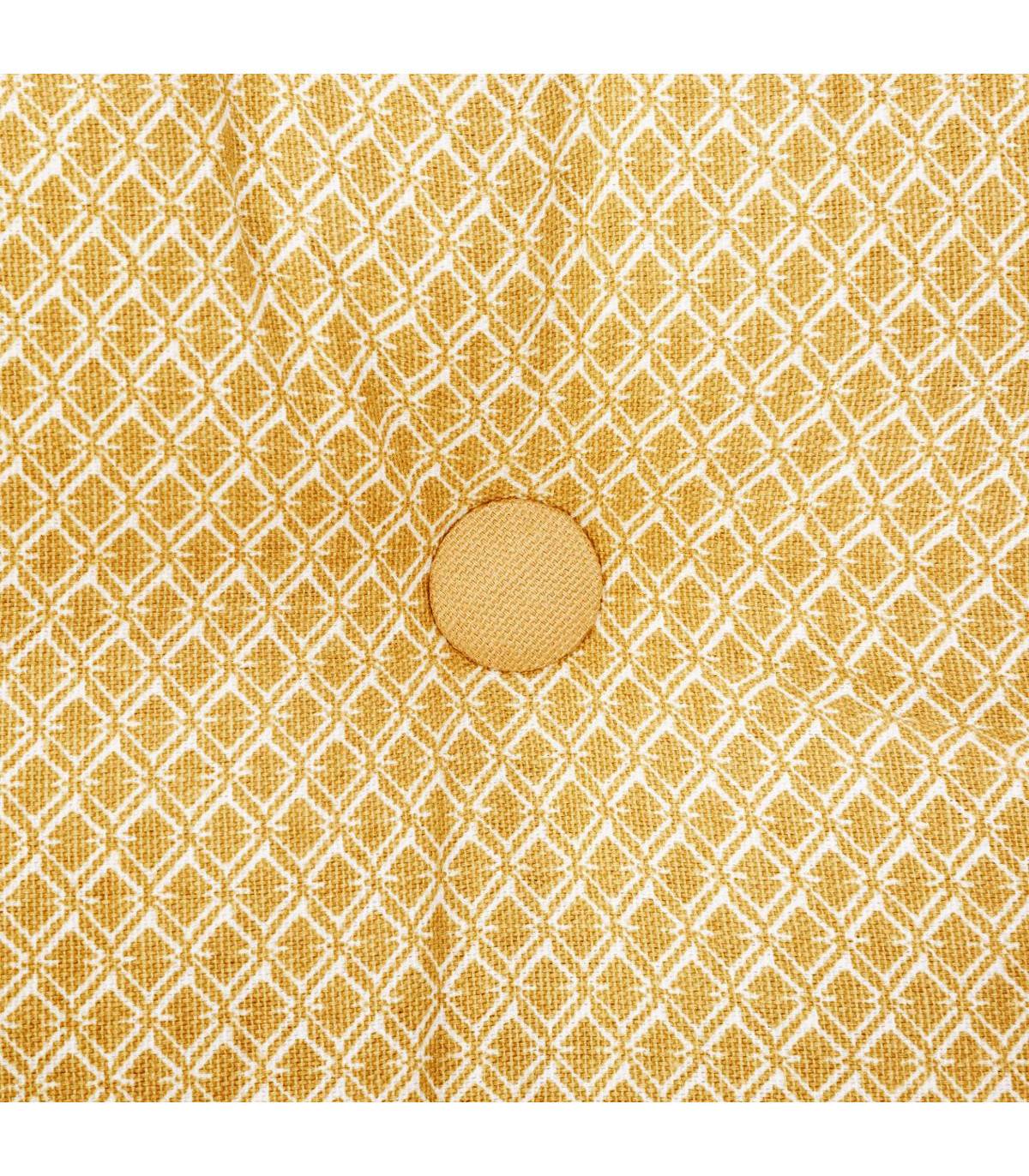 Coussin de sol en Coton Ocre motif Otto 40 x 40 cm - Imagen 3