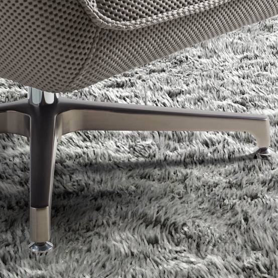 ALTOBUY - Fauteuil pivotant tissu maille mesh 3D gris pied métal - RIVOLI - Image 5