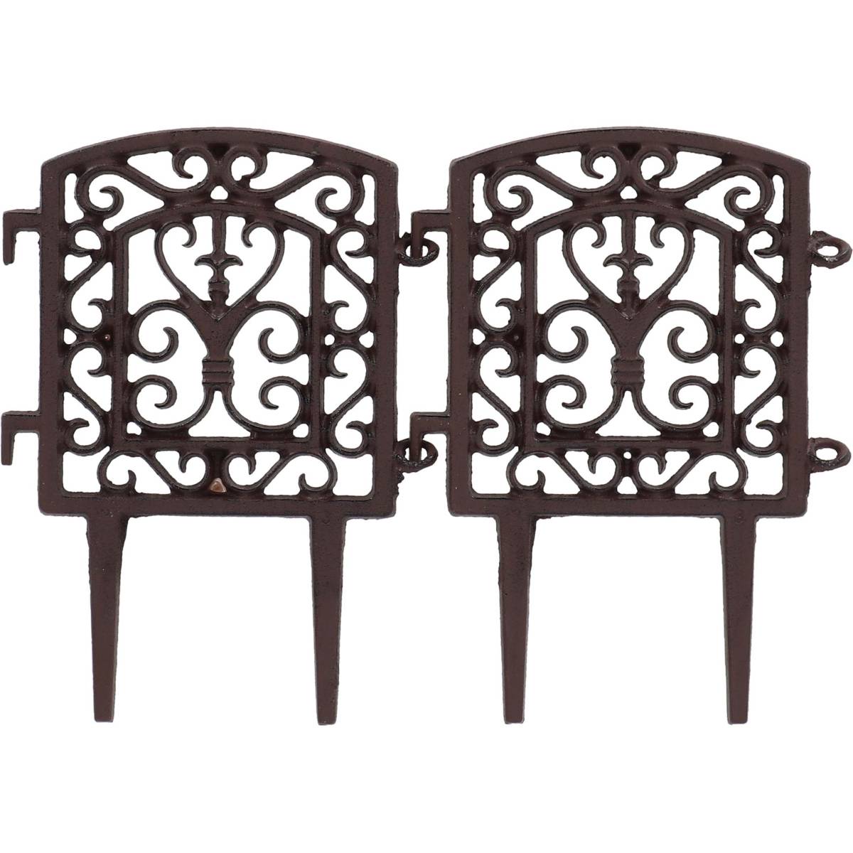 Esschert Design - Bordure à assembler en fonte Tradition Lot de 2 - Imagen 1