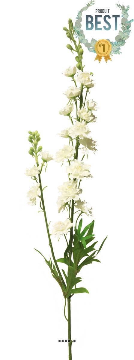 Artificielles - Delphinium artificiel, 2 ramures, H 85 cm Crème - BEST - couleur: Crème - Imagen 1