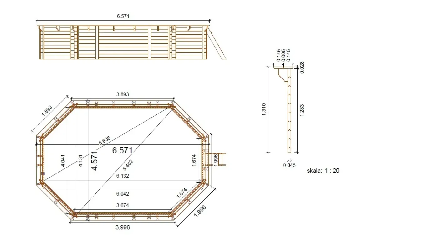 Altanka - Piscine en bois 6,57x4,57 - H.1,31 m - avec filtration - BAS749OSPI - Imagen 6