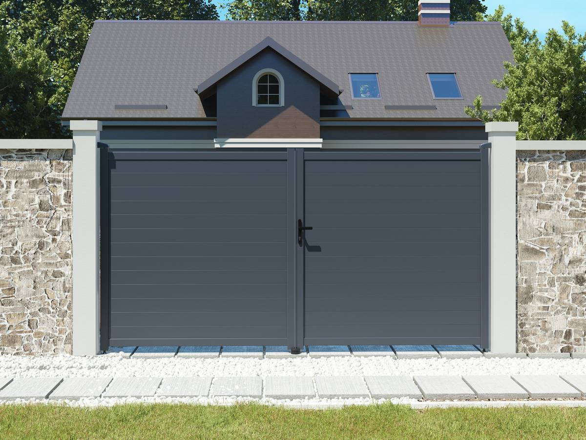 Habitat Et Jardin - Portail Aluminium "marc" - 299.5 X 180.9 Cm - Gris -habitat Et Jardin - Imagen 2