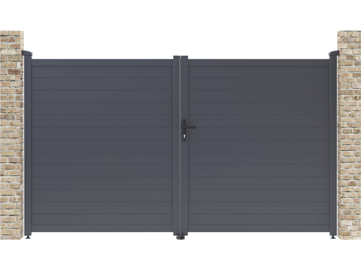 Habitat Et Jardin - Portail Aluminium "marc" - 299.5 X 180.9 Cm - Gris -habitat Et Jardin - Imagen 1