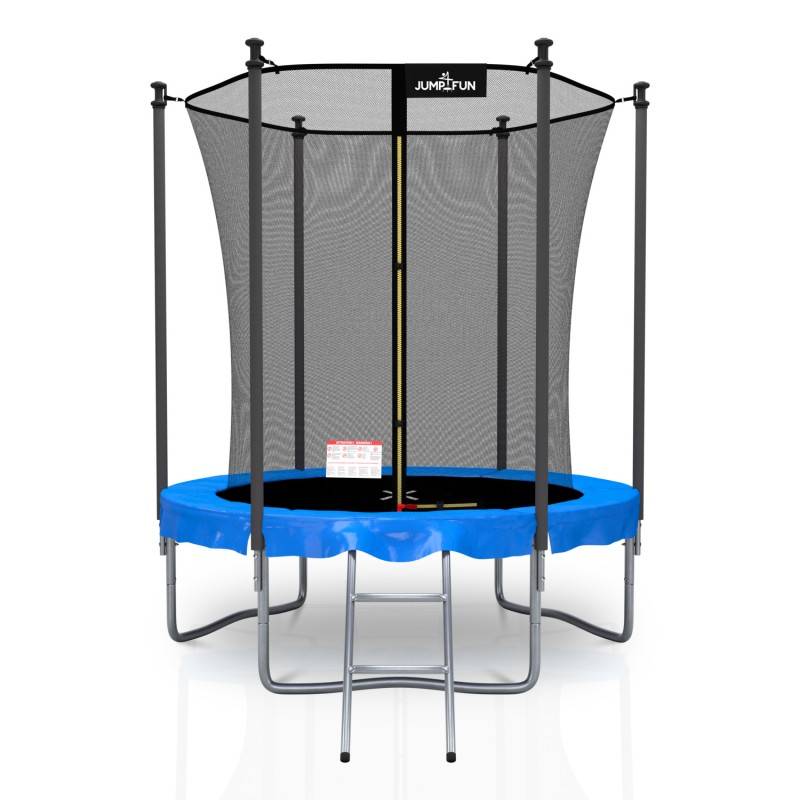 Trampoline extérieur Classique ø185 cm- 6FT- Filet intérieur, Matelas de protection réversible et Echelle JUMP4FUN - Image 6