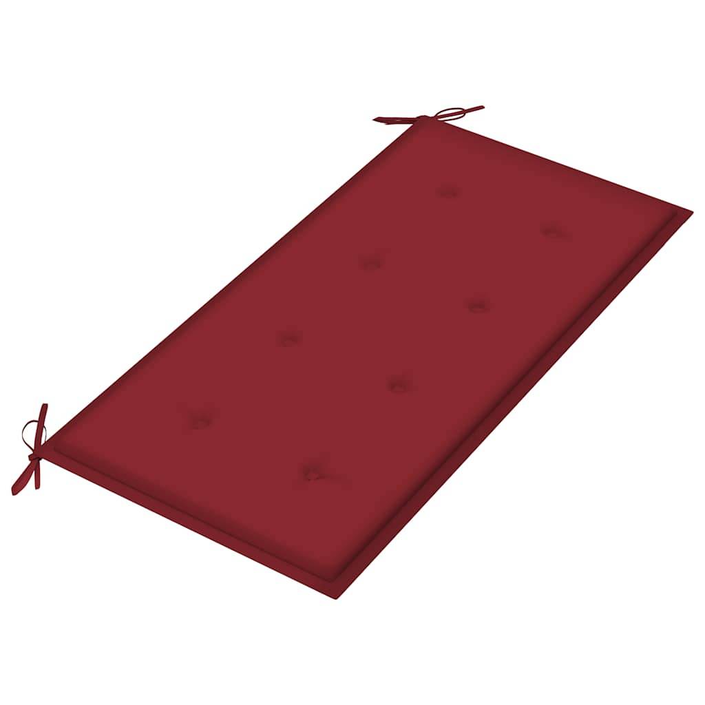PANGIVO - Banc de jardin teck massif rouge bordeaux 112 x 55 x 94 cm - PANGIVO - Image 5