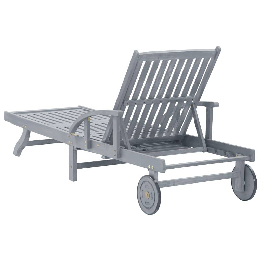 Vidaxl - Chaise longue de jardin avec coussin Bois d'acacia solide vidaXL 3061331 - Image 7