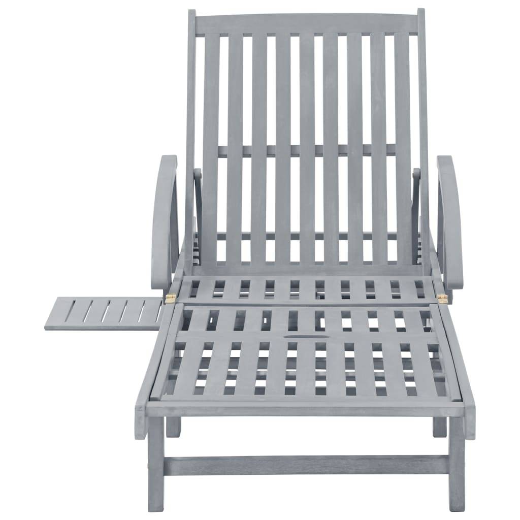 Vidaxl - Chaise longue de jardin avec coussin Bois d'acacia solide vidaXL 3061331 - Image 8