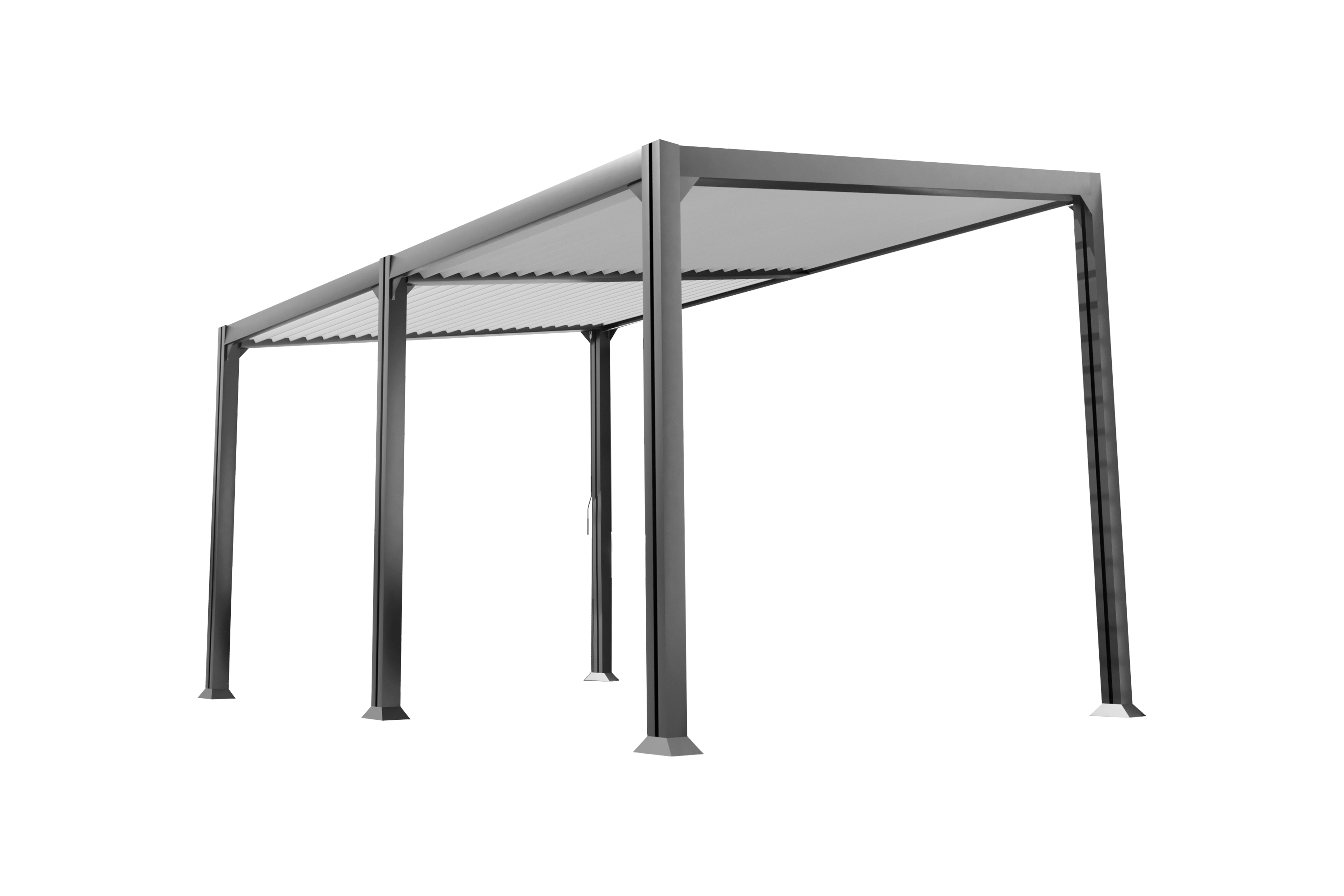 Couleurs du monde - Canberra - Pergola adossée bioclimatique 3x6m en aluminium  - Couleurs du Monde - Image 3