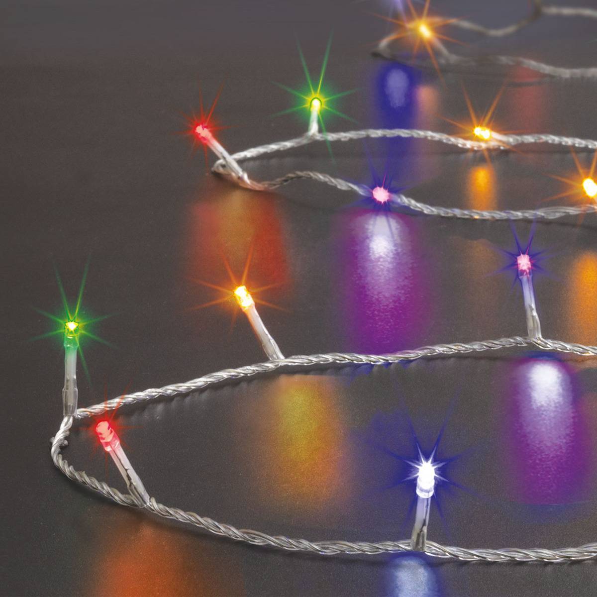 Fééric Lights & Christmas - Guirlande lumineuse 500 LED 50m avec timer extérieur multicolore fil transparent FEERIC LIGHTS & CHRISTMAS - Imagen 1