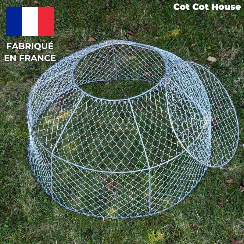 Cage à pâturer ronde fabriquée en bretagne - Cot Cot House - Image 1