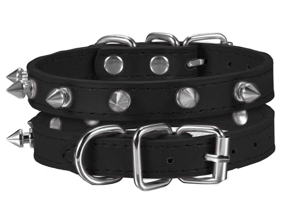 Collier chien clouté cuir eco réglable L - Image 3